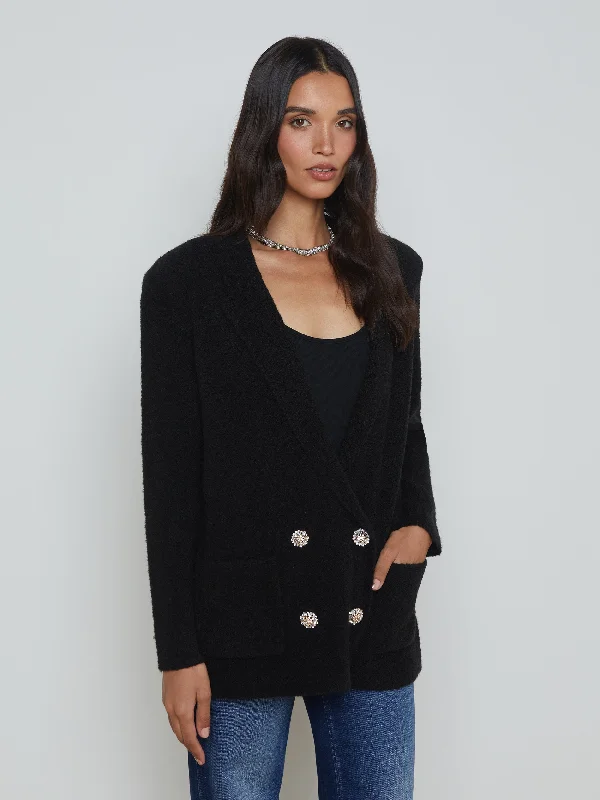 Thin Design Eileen Knit Boyfriend Blazer