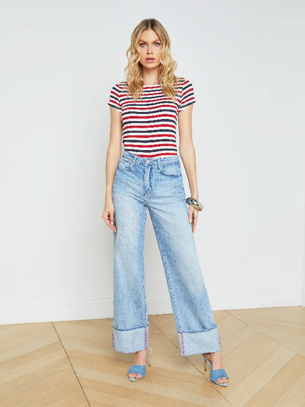 Youthful Miley Cuffed Wide-Leg Jean